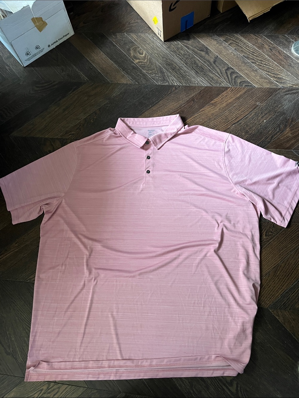 Reebok Men's Light Pink Polo Shirt
